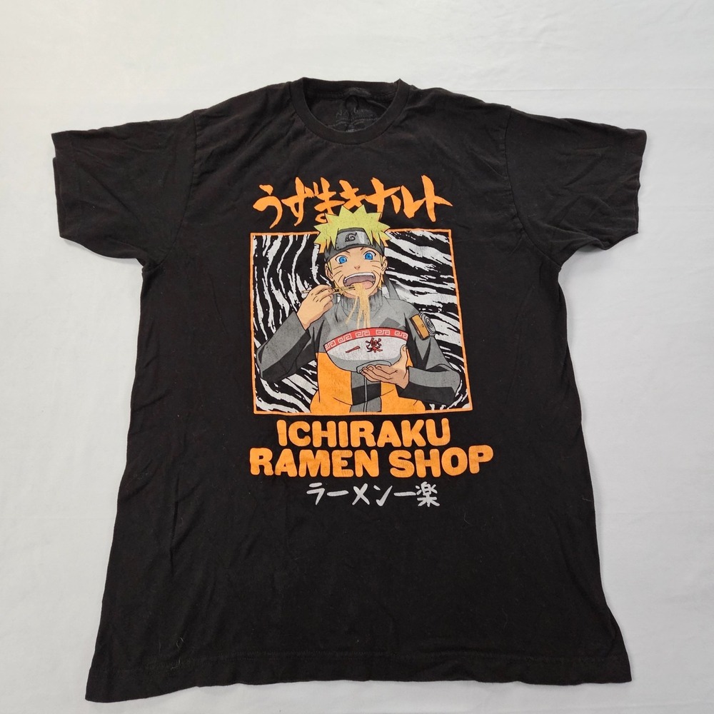 Naruto Shippuden Collection Black Short Sleeve Cotton T-Shirt Men's L